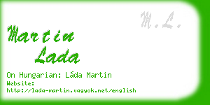 martin lada business card