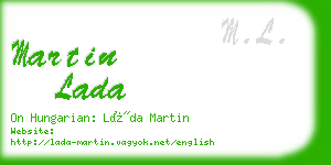 martin lada business card